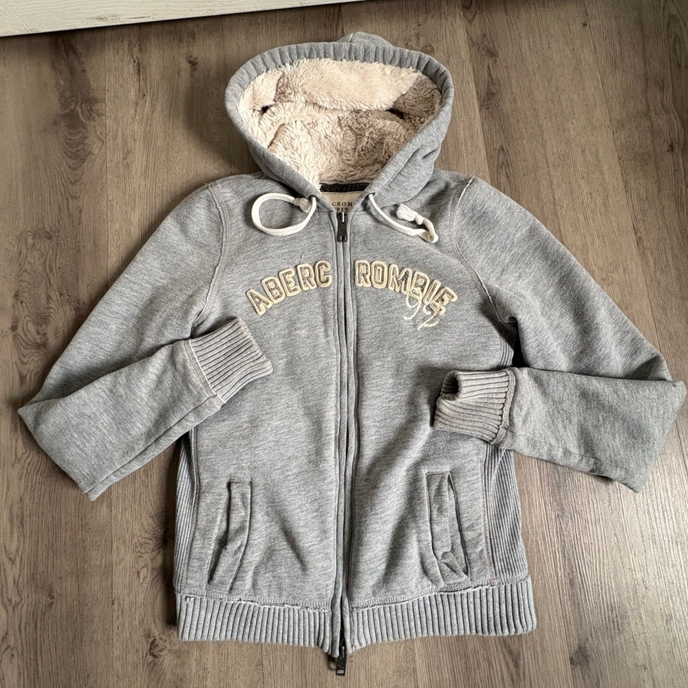Fur Lined Abercrombie & Fitch Double Zip-Up Hoodie